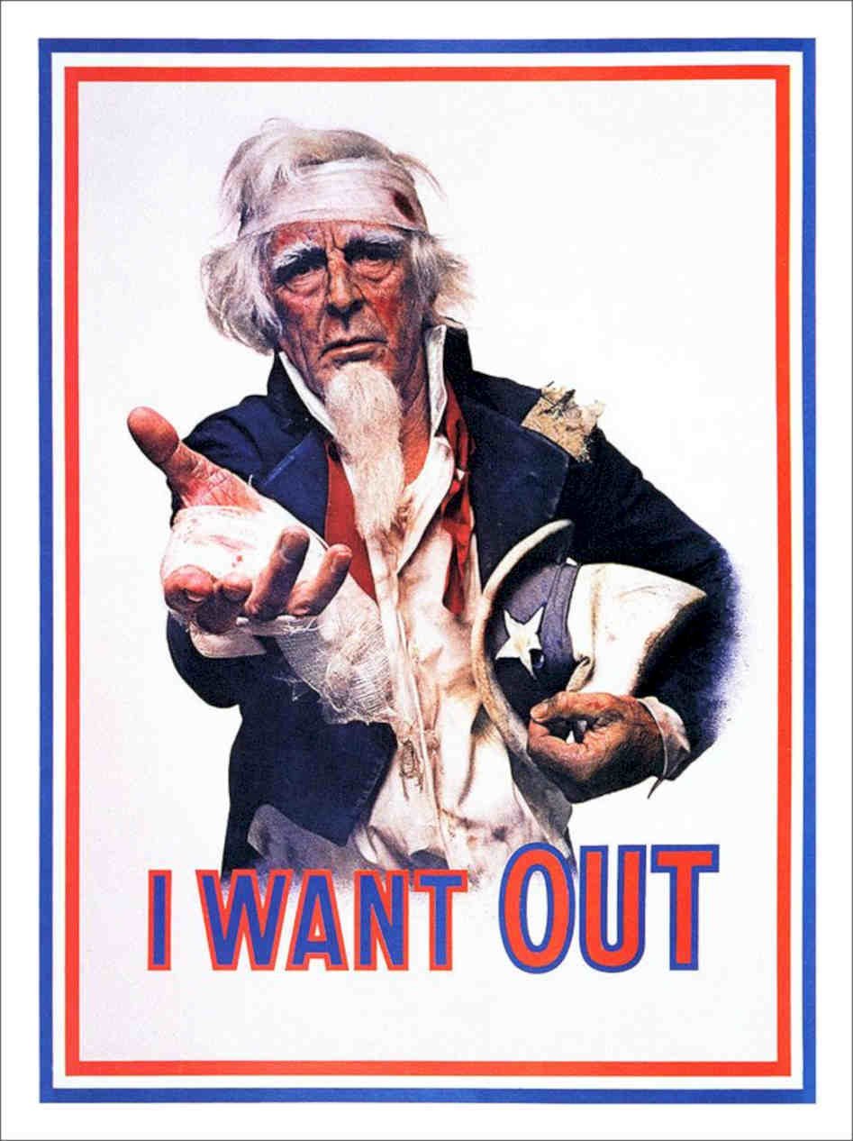 I Want Out Anti War Poster 1970s Vintage Retro Advert Poster A4 Photo Print