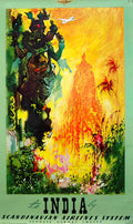 INDIA SANDINAVIA AIRLINES Advert A4 Photo Print