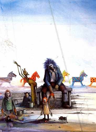 Ian Miller Death In The Rocking Horse Factory A4 Photo Print