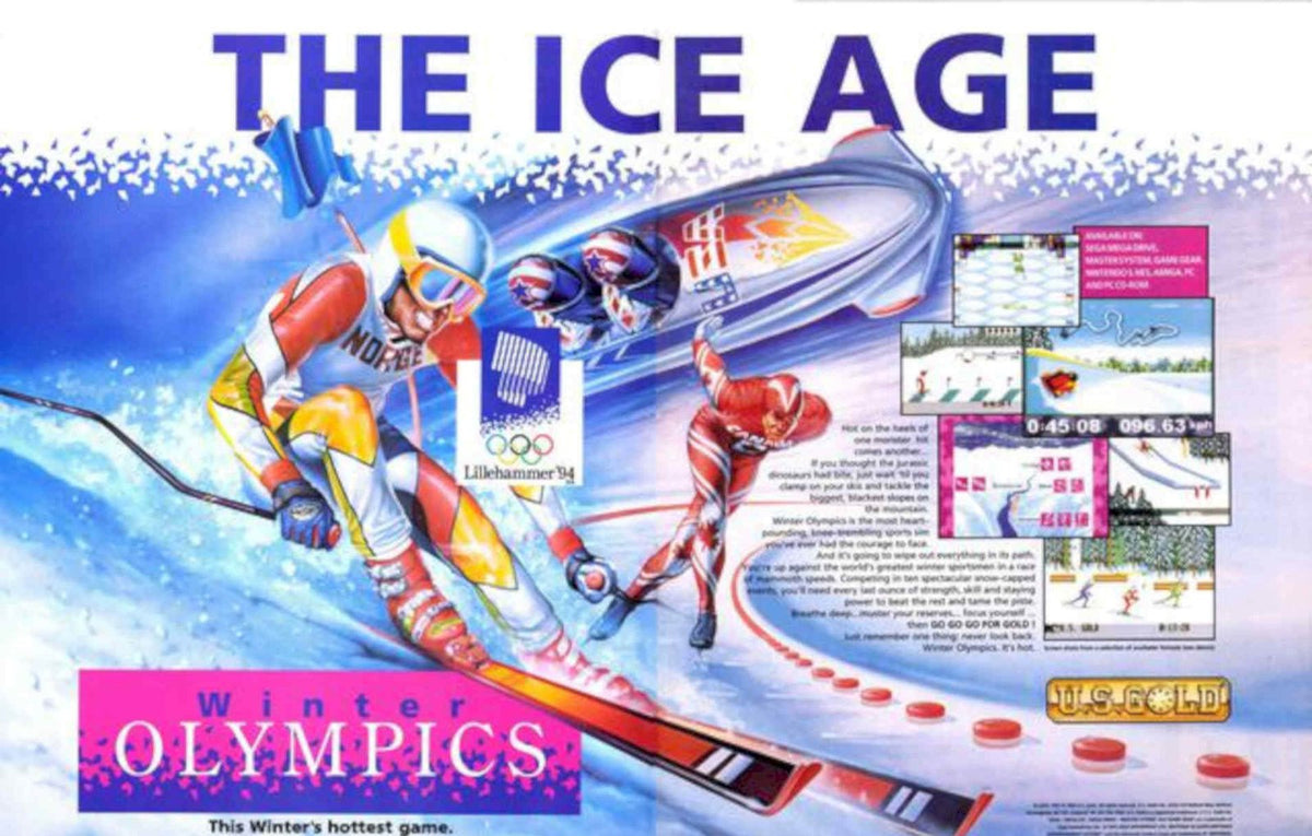 Ice Age Skiing Vintage Retro Advert Poster A4 Photo Print
