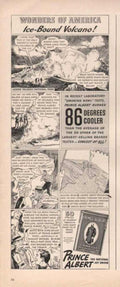 Ice Bound Volcano Vintage Retro Advert Ads A4 Photo Print