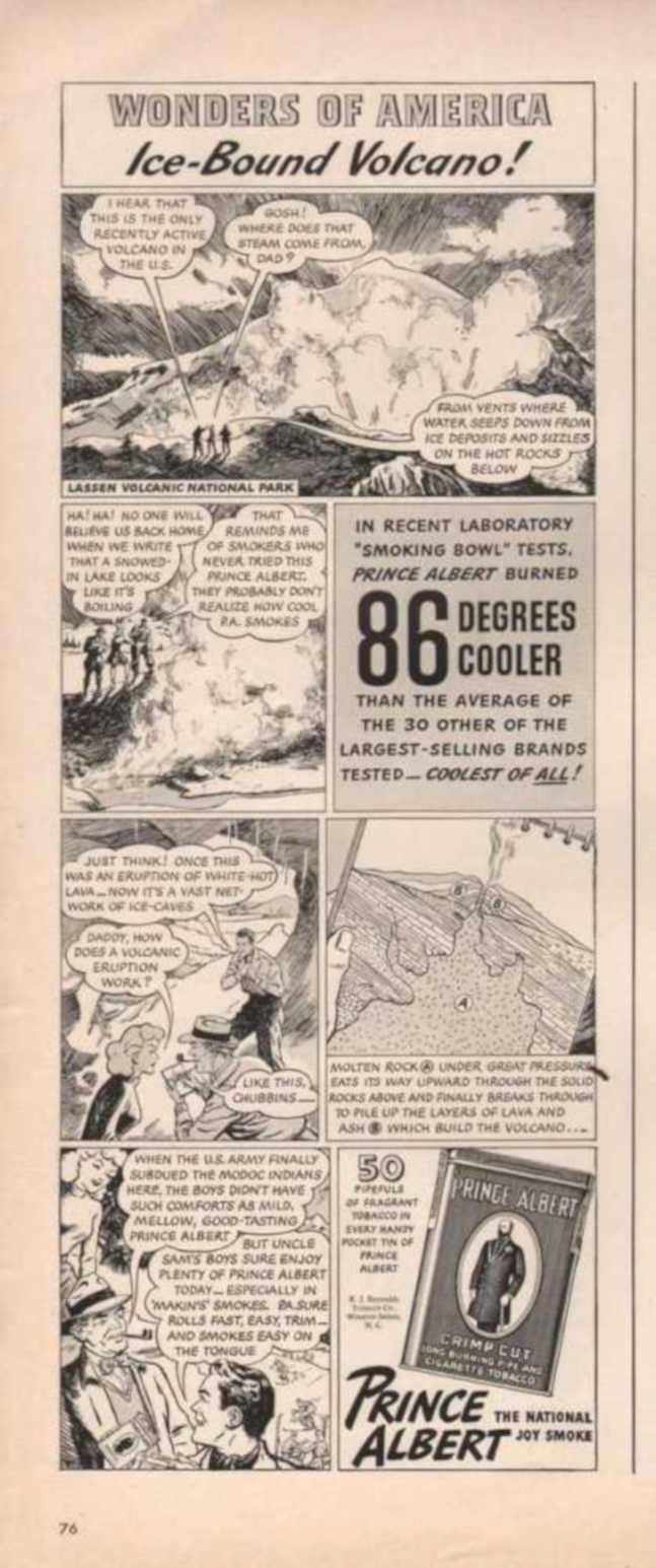 Ice Bound Volcano Vintage Retro Advert Ads A4 Photo Print