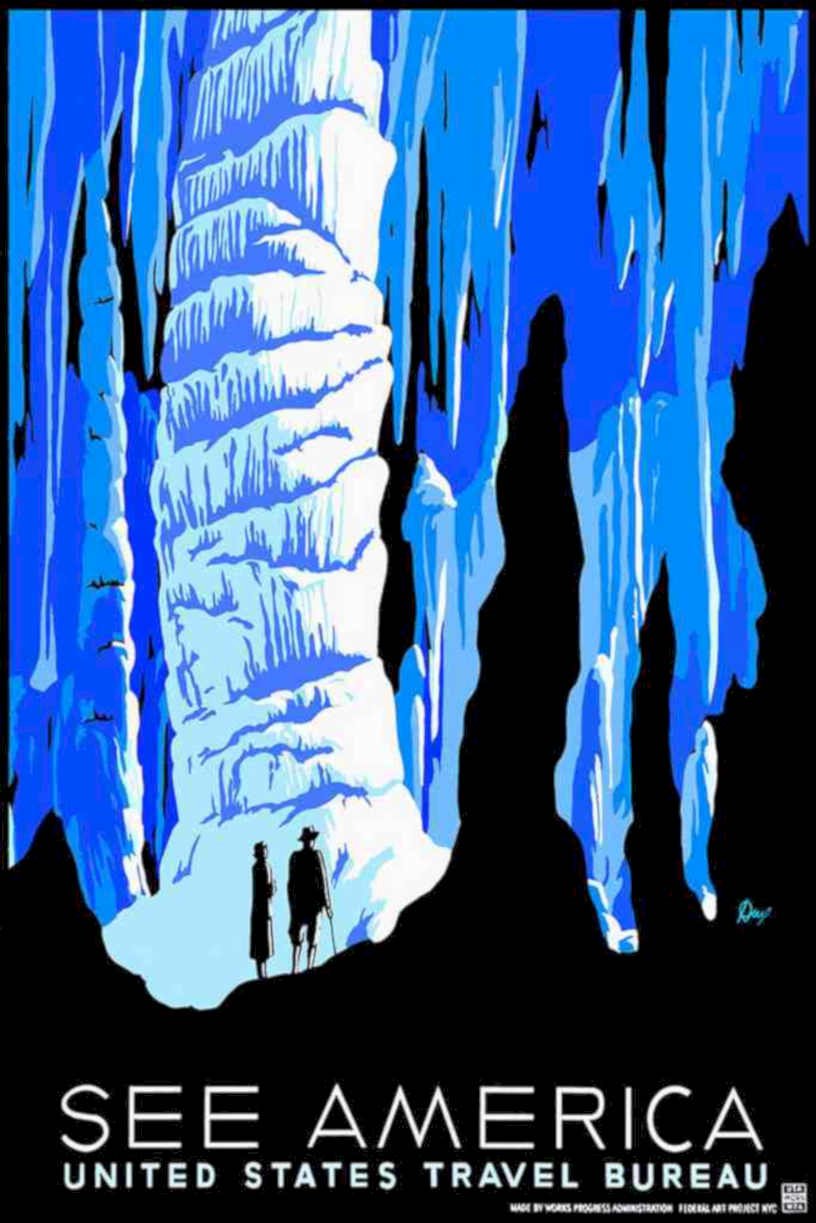 Ice Cave Ray Vintage Retro Advert Ads A4 Photo Print