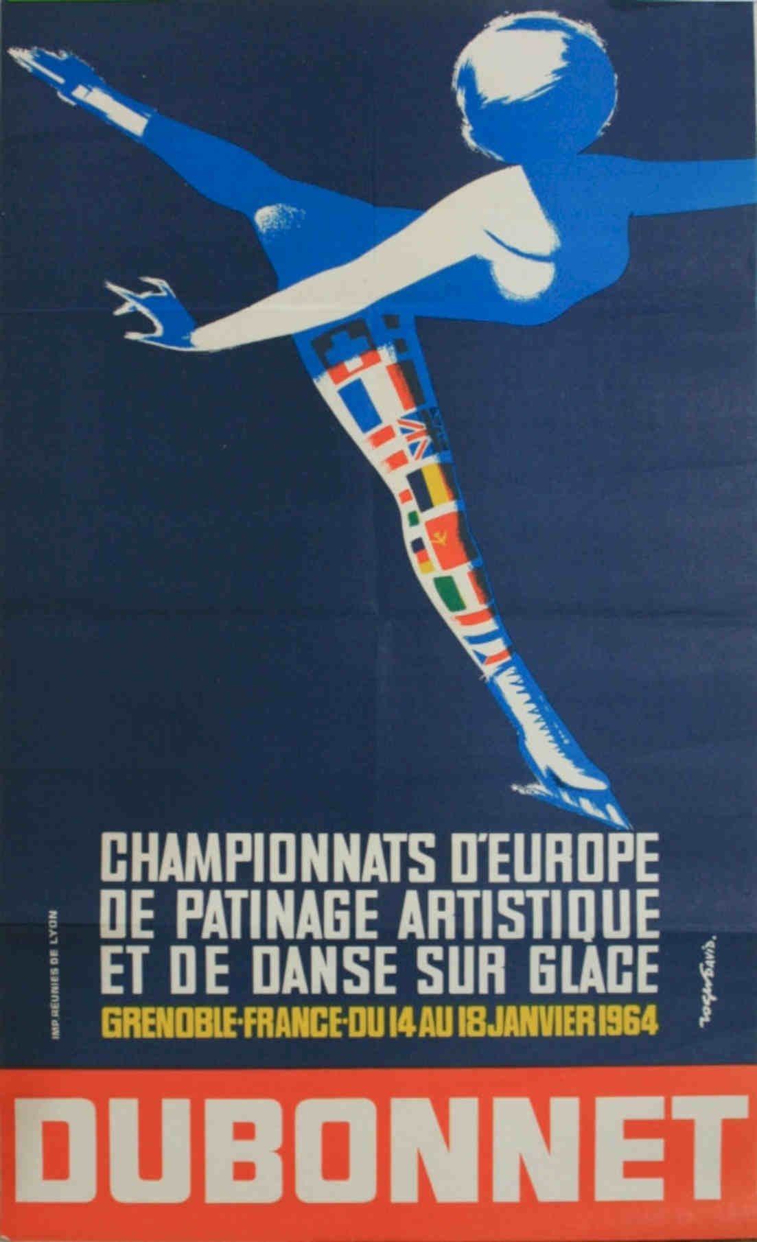 Ice Skating Championnats Vintage Retro Advert Poster A4 Photo Print