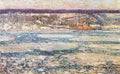 Ice on the Hudson River by Hassam Impressionism American A4 Photo Print