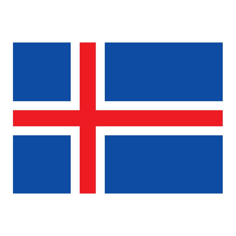 Iceland Flag N1369 A4 Photo Print