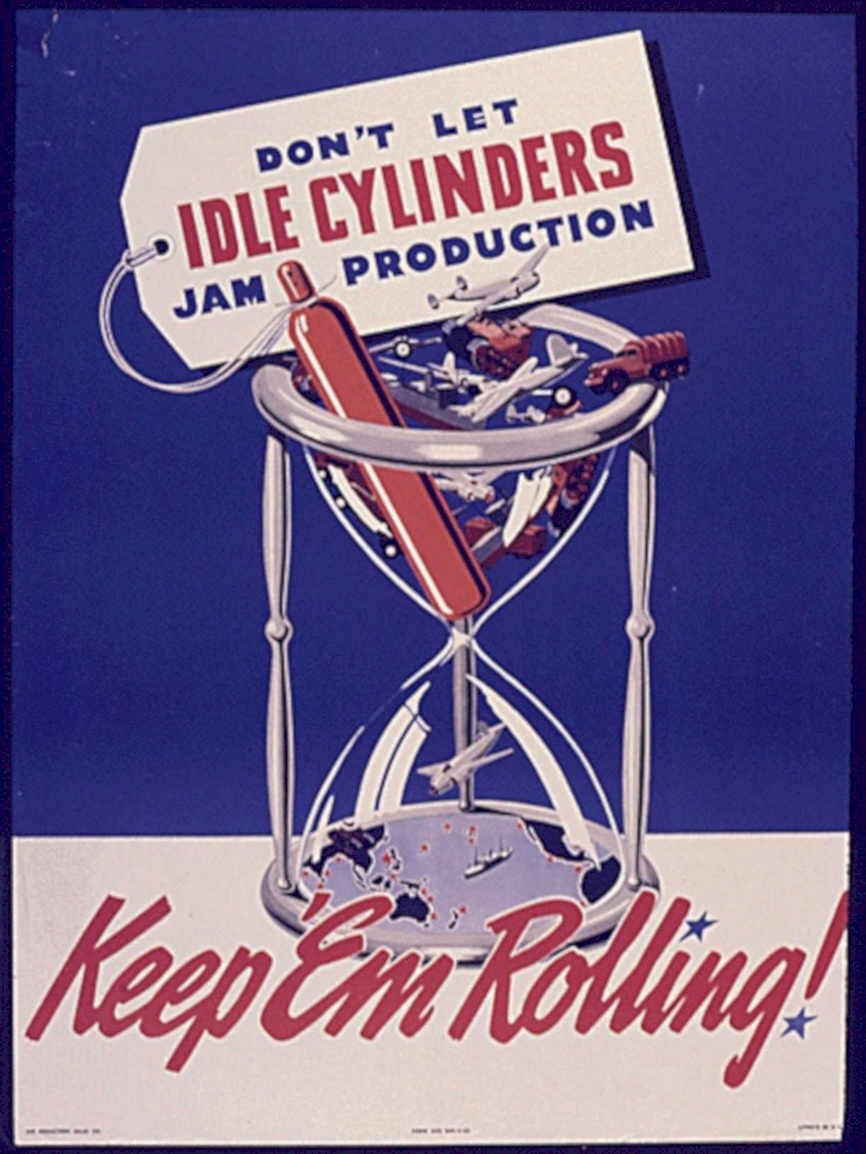 Idle Cylinders Rolling Vintage Retro Advert Poster A4 Photo Print