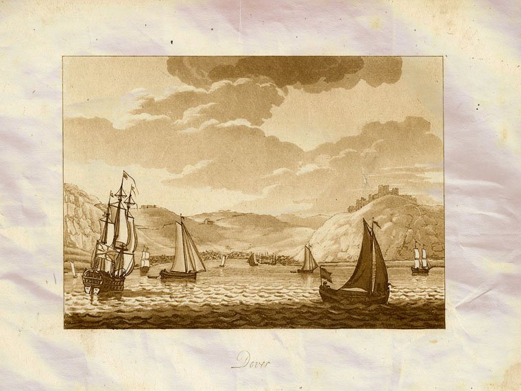 Iew Dover Ships England Ireland 1790 Vintage A4 Photo Print