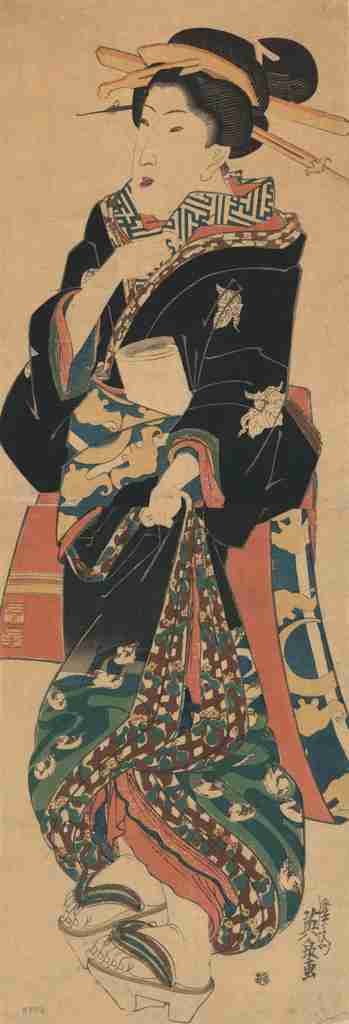 Ikeda Eisen 1790 1848 Geisha 1825 1830 A4 Photo Print
