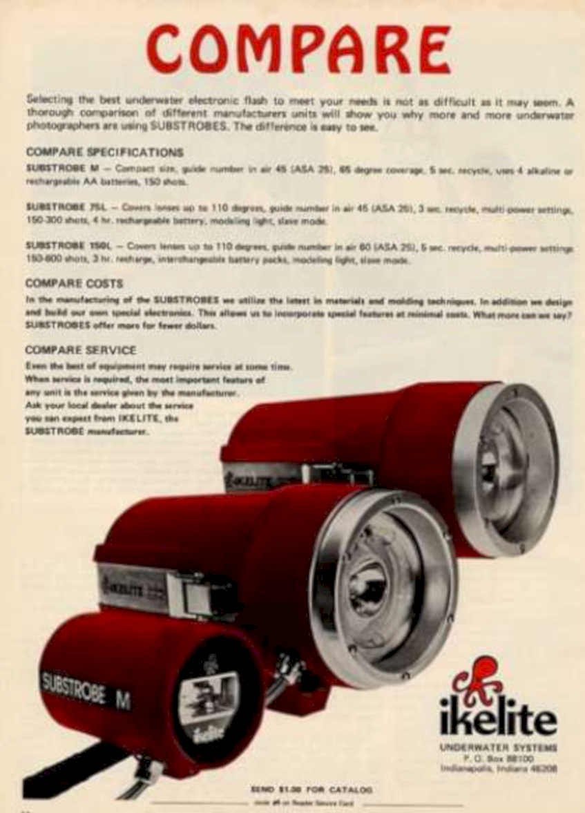 Ikelite Subtrobe M Vintage Retro Advert Ads A4 Photo Print
