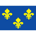 Iledefrance Prov Flag N3166 A4 Photo Print