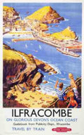 Ilfracombe Devon Coast Vintage Retro Advert Ads A4 Photo Print