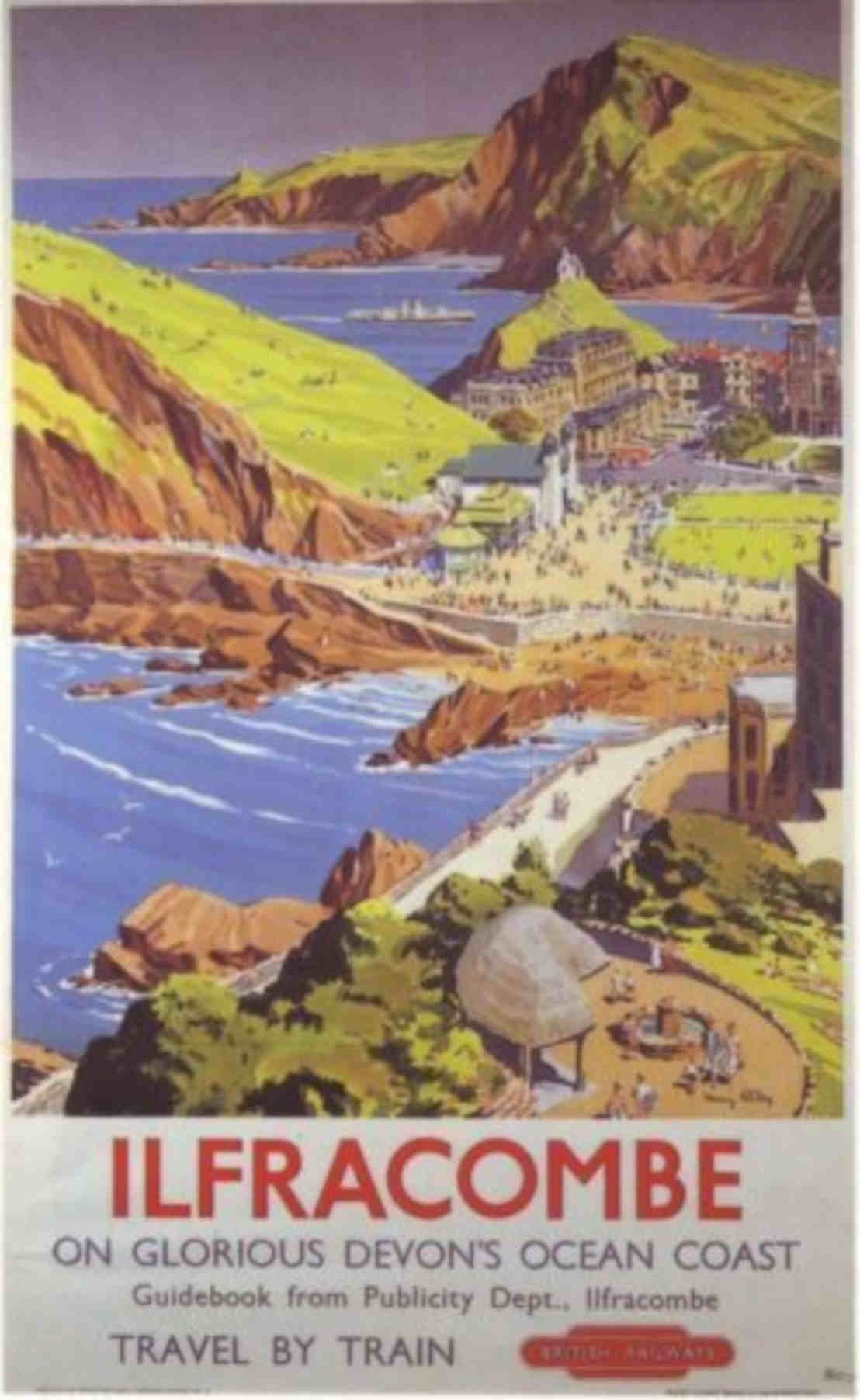 Ilfracombe Devon Coast Vintage Retro Advert Poster A4 Photo Print 2