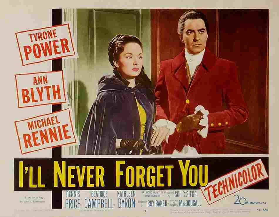 Ill Never Forget You 10  film star poster A4 Photo Print