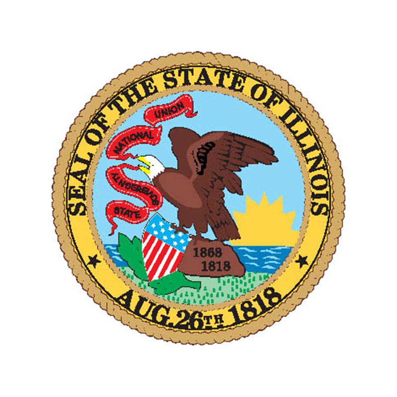 Illinois Seal N4040 A4 Photo Print