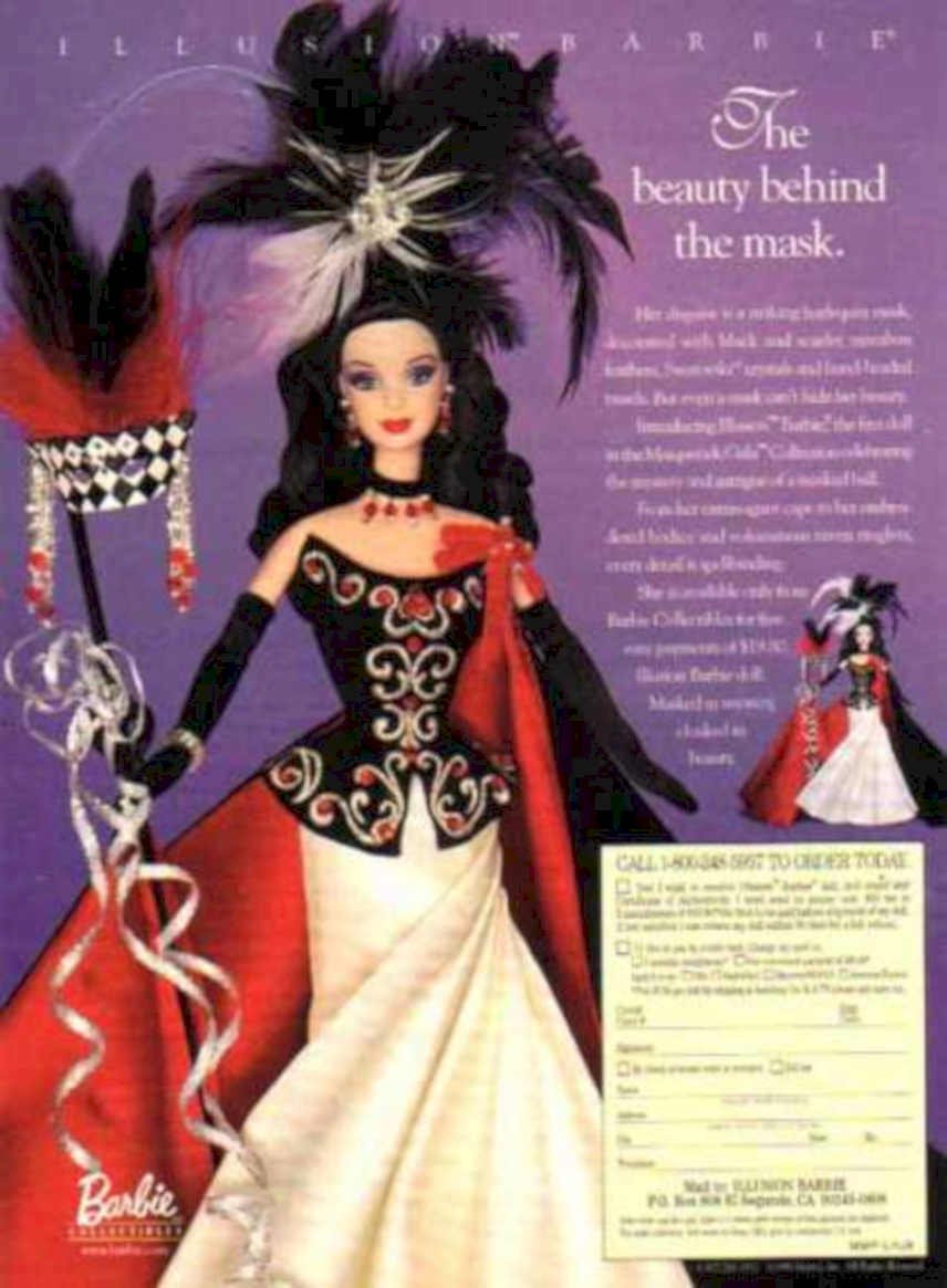 Illusion Barbie Mask Vintage Retro Advert Ads A4 Photo Print