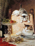 Illustrated Cat Book 1 014 Vintage Illustration A4 Photo Print
