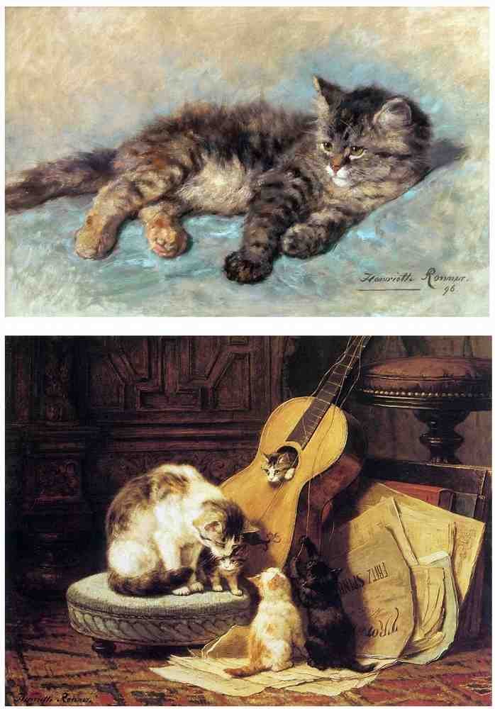 Illustrated Cat Book 1 022 Vintage Illustration A4 Photo Print