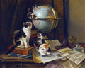 Illustrated Cat Book 1 033 Vintage Illustration A4 Photo Print