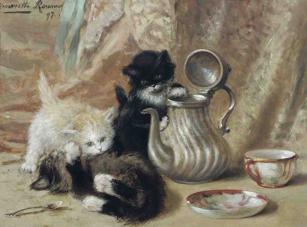 Illustrated Cat Book 1 044 Vintage Illustration A4 Photo Print