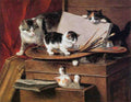 Illustrated Cat Book 1 055 Vintage Illustration A4 Photo Print