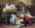 Illustrated Cat Book 1 063 Vintage Illustration A4 Photo Print