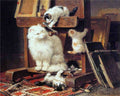 Illustrated Cat Book 1 065 Vintage Illustration A4 Photo Print