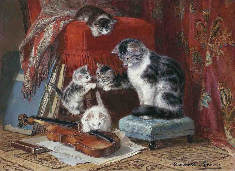 Illustrated Cat Book 1 079 Vintage Illustration A4 Photo Print