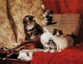 Illustrated Cat Book 1 082 Vintage Illustration A4 Photo Print