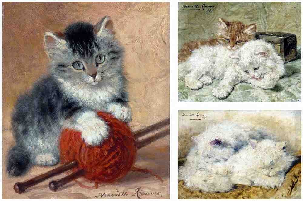 Illustrated Cat Book 1 090 Vintage Illustration A4 Photo Print