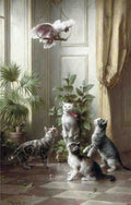 Illustrated Cat Book 1 100 Vintage Illustration A4 Photo Print