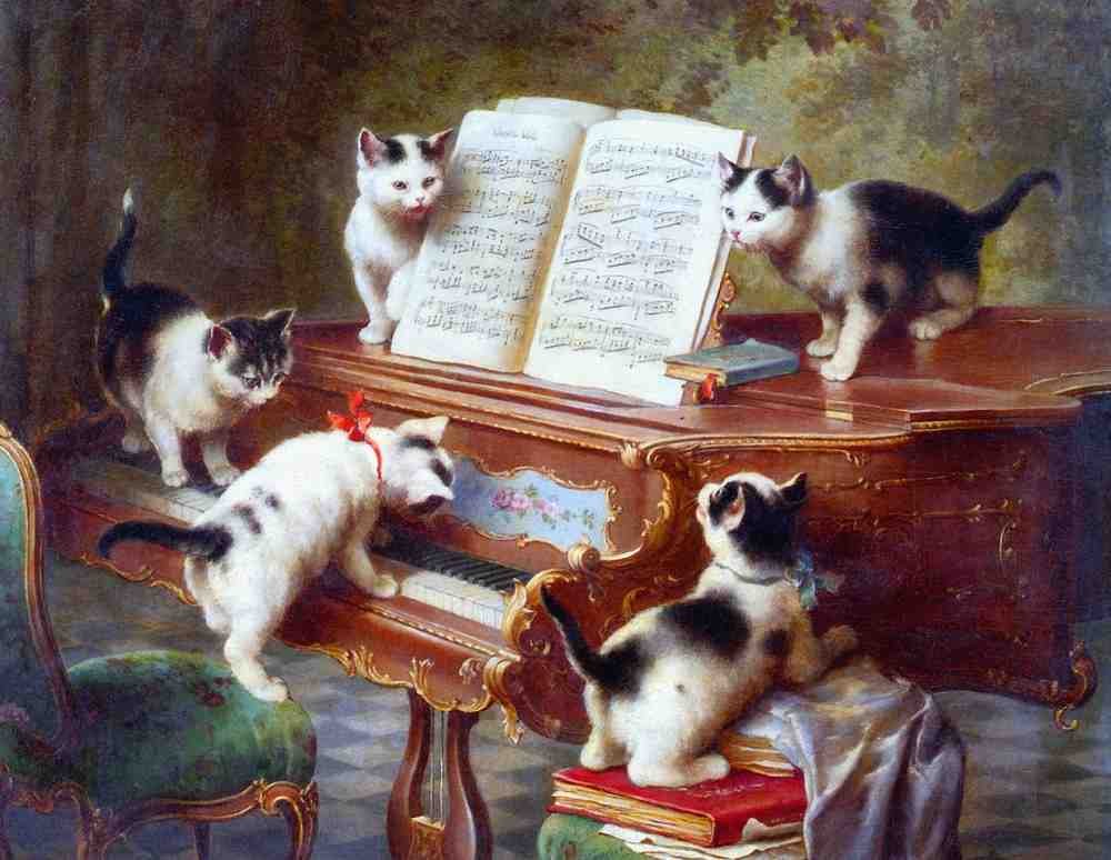 Illustrated Cat Book 1 104 Vintage Illustration A4 Photo Print