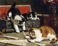 Illustrated Cat Book 1 111 Vintage Illustration A4 Photo Print
