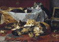Illustrated Cat Book 1 115 Vintage Illustration A4 Photo Print