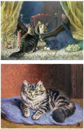 Illustrated Cat Book 2 006 Vintage Illustration A4 Photo Print