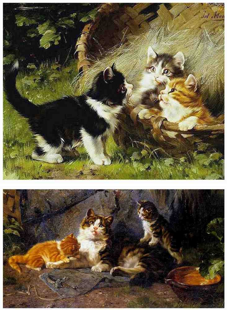 Illustrated Cat Book 2 020 Vintage Illustration A4 Photo Print