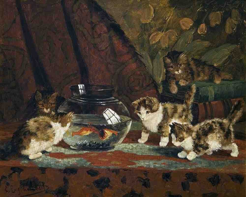 Illustrated Cat Book 2 047 Vintage Illustration A4 Photo Print