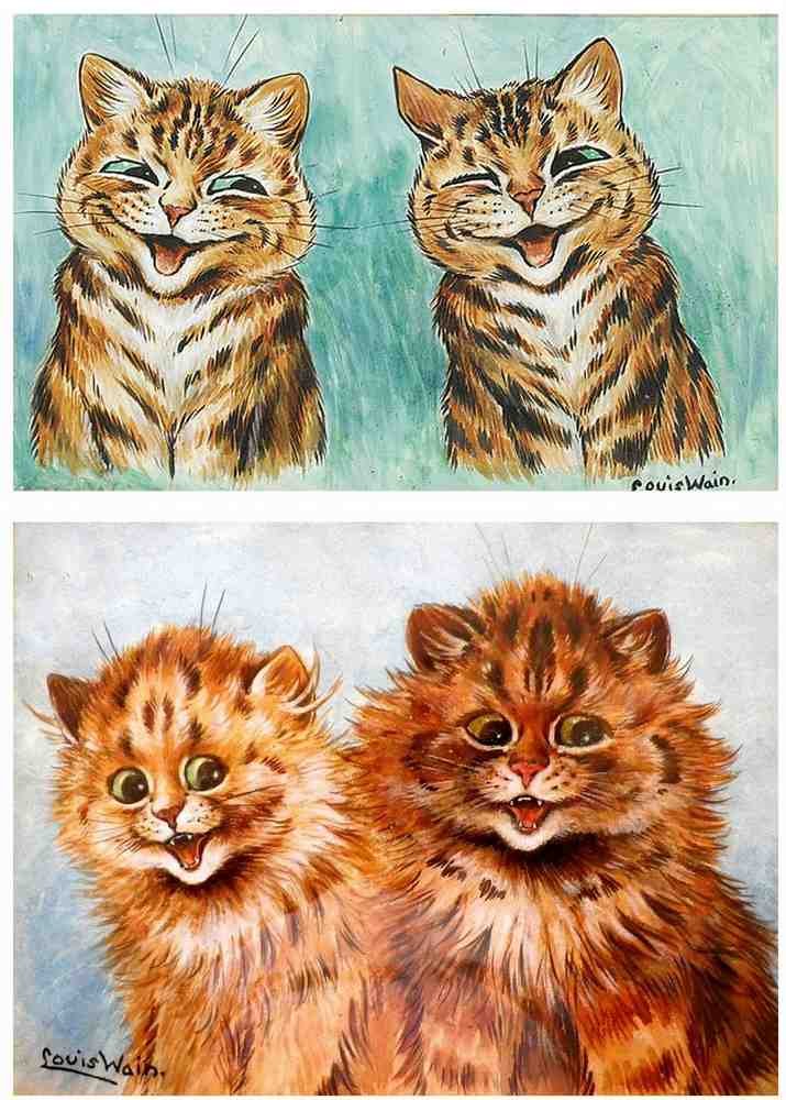 Illustrated Cat Book 2 056 Vintage Illustration A4 Photo Print