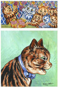 Illustrated Cat Book 2 058 Vintage Illustration A4 Photo Print