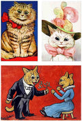 Illustrated Cat Book 2 062 Vintage Illustration A4 Photo Print