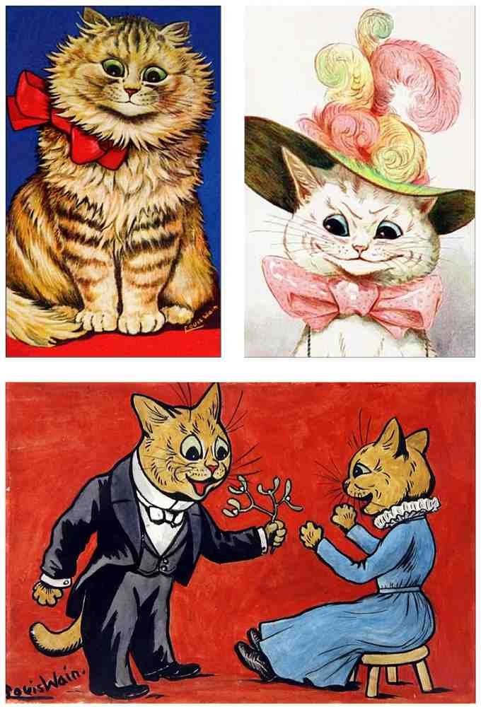 Illustrated Cat Book 2 062 Vintage Illustration A4 Photo Print