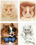 Illustrated Cat Book 2 063 Vintage Illustration A4 Photo Print