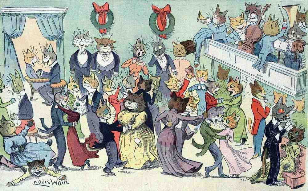 Illustrated Cat Book 2 068 Vintage Illustration A4 Photo Print