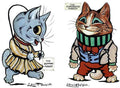 Illustrated Cat Book 2 071 Vintage Illustration A4 Photo Print