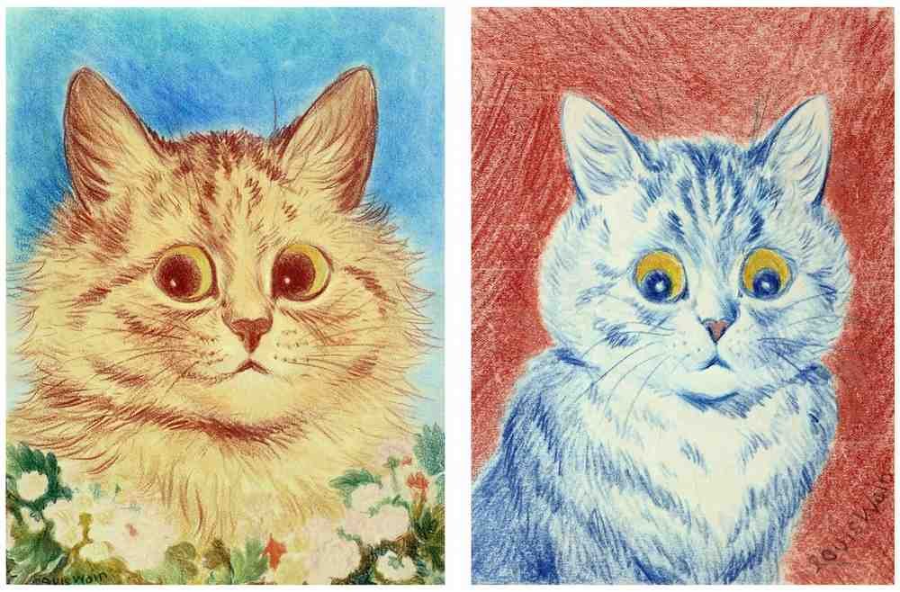 Illustrated Cat Book 2 077 Vintage Illustration A4 Photo Print