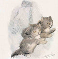 Illustrated Cat Book 2 085 Vintage Illustration A4 Photo Print