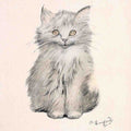 Illustrated Cat Book 2 091 Vintage Illustration A4 Photo Print