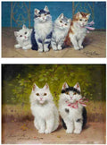 Illustrated Cat Book 2 110 Vintage Illustration A4 Photo Print