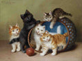 Illustrated Cat Book 2 111 Vintage Illustration A4 Photo Print