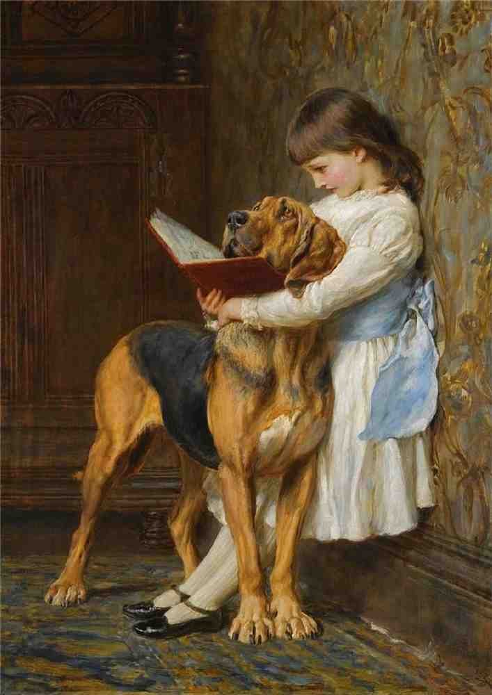 Illustrated Dog Book 1 009 Vintage Illustration A4 Photo Print